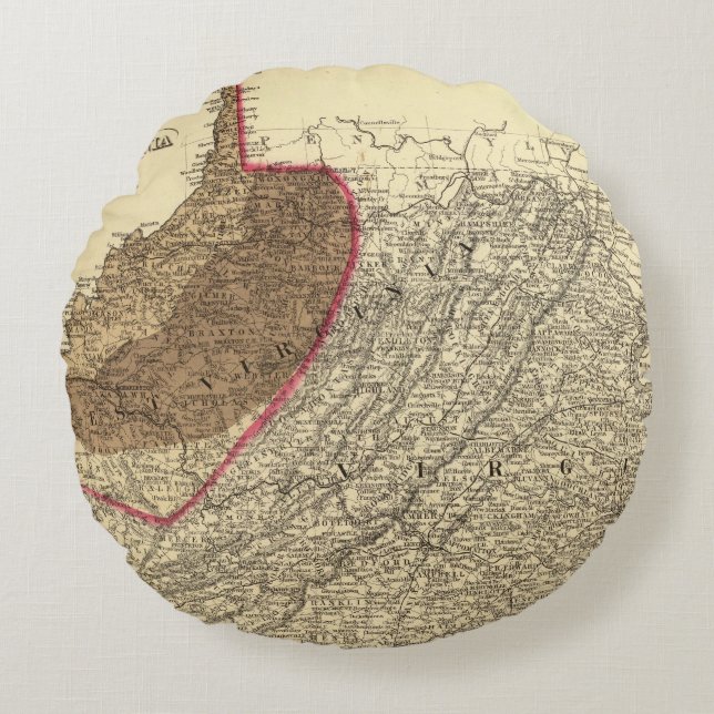 Coalfields i West Virginia Rund Kudde (Framsidan)