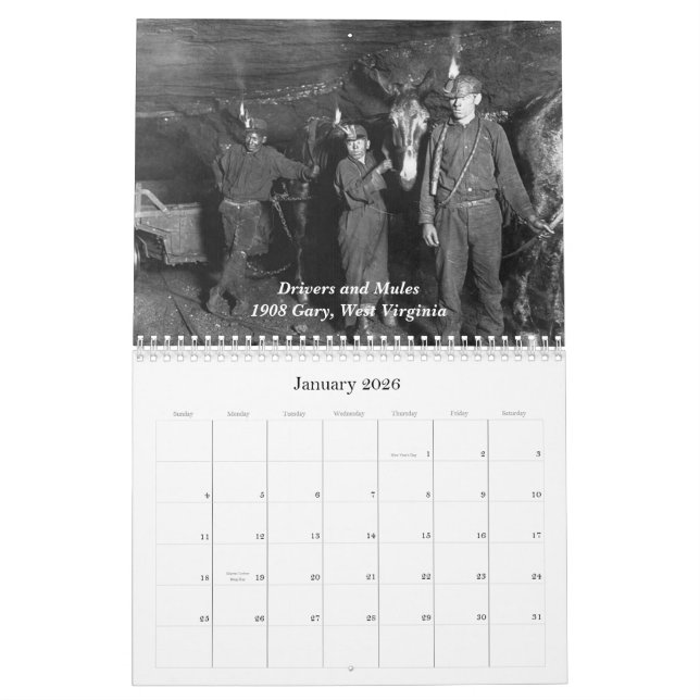 Coalfieldskolgruvarbetaren 2011 kalender (Jan 2026)