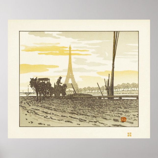 Coalmen - Henri Rivière Art Print Poster (Framsidan)