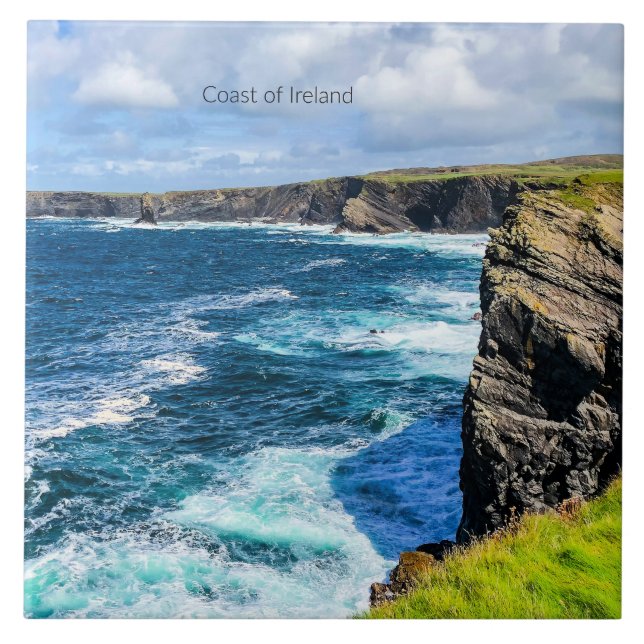 Coast of Ireland, photograph, Kakelplatta (Framsidan)