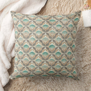 Coastal Art Deco jordton - Geometrisk (2) Kudde