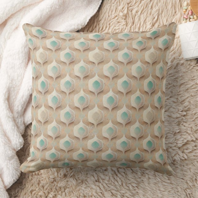 Coastal Art Deco jordton - Geometrisk (3) Kudde (Filt)