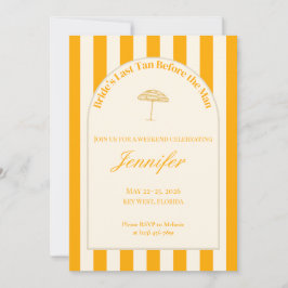 Coastal Bachelorette Invitation/Itinerary - Orange Inbjudningar