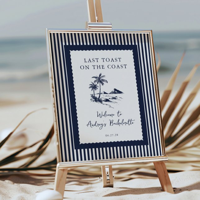 Coastal Bachelorette Party Welcome Sign Poster (Skapare uppladdad)