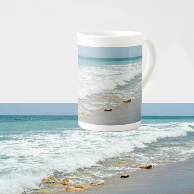 Coastal Beach Blowing Sten Jupiter FL Photography Benporslin Mugg (Skapare uppladdad)