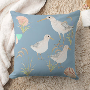 Coastal Beach Sand Pipers Kudde