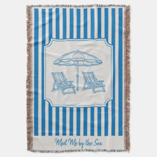 Coastal Beach Vibes Blue Stripes Filt