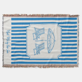 Coastal Beach Vibes Blue Stripes Filt