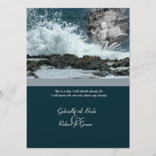 Coastal Beach Wedding Inbjudningar