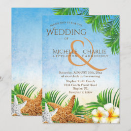Coastal Beach Wedding Inbjudningar