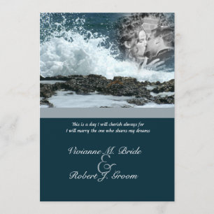 Coastal Beach Wedding Inbjudningar