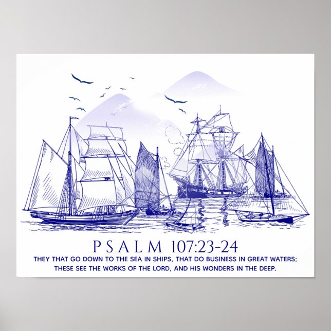 Coastal Bible Verse Poster (Framsidan)