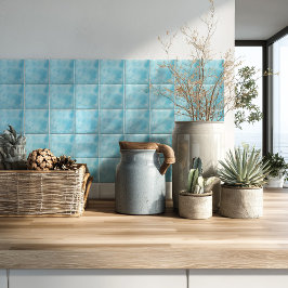 Coastal Blue Modern Watercolor Kakelplatta