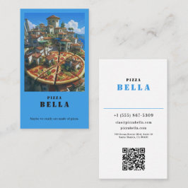 Coastal Blue - Rustic Italian Pizza Bella Shop Visitkort