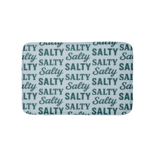 Coastal Blue Salty Life   Grafisk Nautilus Strand Badrumsmatta