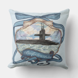 Coastal Blues Submarine Throw Pillow  Kudde