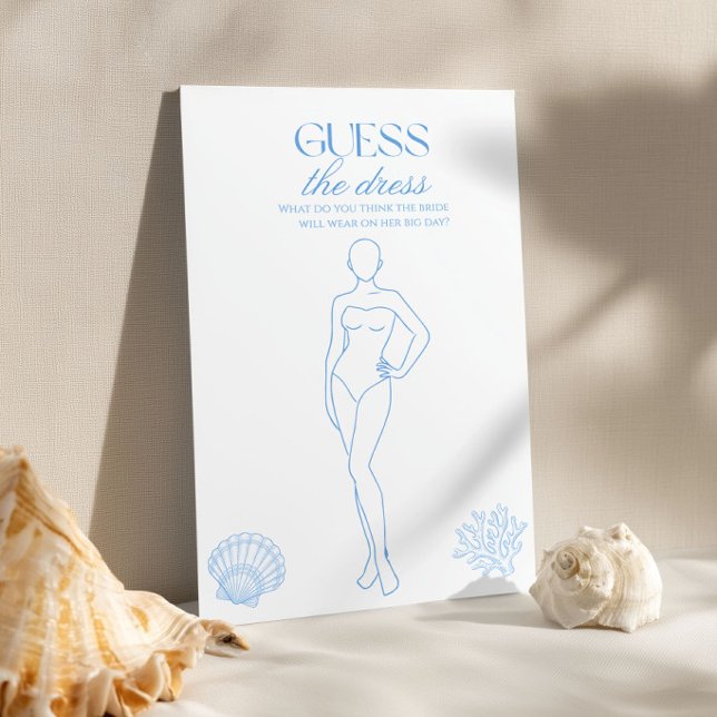 Coastal Bridal Shower Guess The Dress  (Skapare uppladdad)