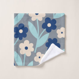 Coastal Calm Florals | Indigo & Turquoise pattern