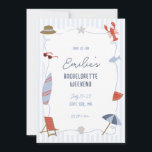 Coastal Cape Cod Bachelorette Itinerary Invite  Inbjudningar<br><div class="desc">Cape Cod Bachelorette Itinerary & Invite for Coastal Grandma New England Bachelorette Weekend Invitation Planning a Cape Cod bachelorette weekend? Then this red and blue coastal New England bachelorette party itinerary is the perfect choice, so you can get the details to the invitees for your east coast bach weekend and...</div>