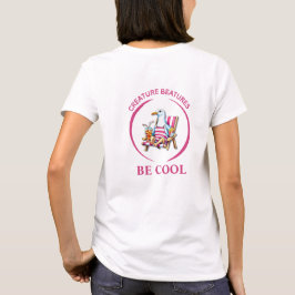 Coastal Cartoon dressed up Seagull – Be Cool T Shirt