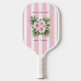 Coastal Chic Beach Club Pink Stripe Tropical