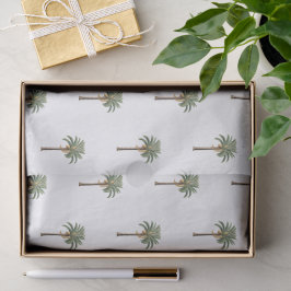 Coastal Chic Royal Palm Tree Botanical Pattern