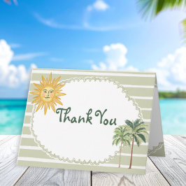 Coastal Chic Sun Palm Tree Wedding Tack Kort