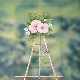 Coastal Chic Transparent Beach Party Welcome