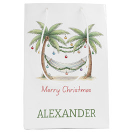 Coastal Christmas Palm Trees With Hammock