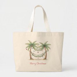 Coastal Christmas Palm Trees With Hammock Jumbo Tygkasse