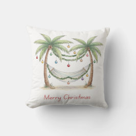 Coastal Christmas Palm Trees With Hammock Kudde