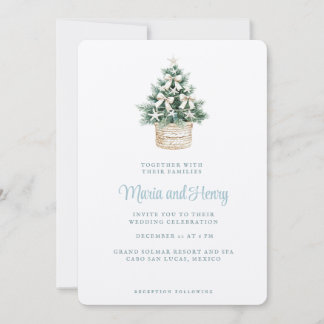 Coastal Christmas Tree | Beach Wedding Inbjudningar