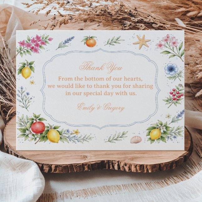 Coastal Citrus Floral Appreciation Tack Kort (Skapare uppladdad)