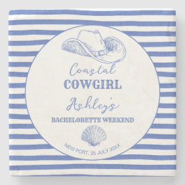 Coastal Cowgirl Bachelorette är för tryckt Stenunderlägg