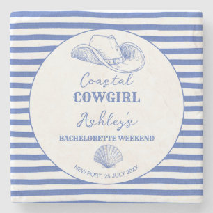 Coastal Cowgirl Bachelorette är för tryckt Stenunderlägg