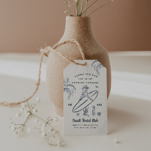 Coastal Cowgirl Bachelorette Favor Presentetikett