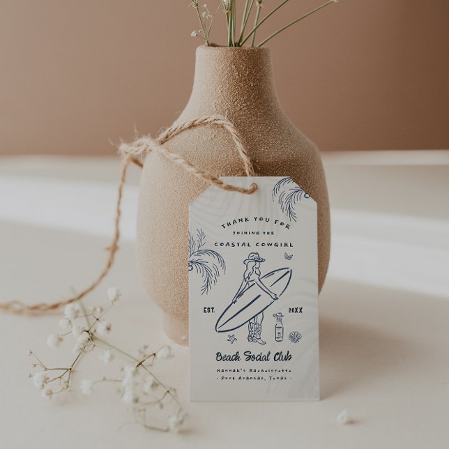 Coastal Cowgirl Bachelorette Favor Presentetikett (Skapare uppladdad)