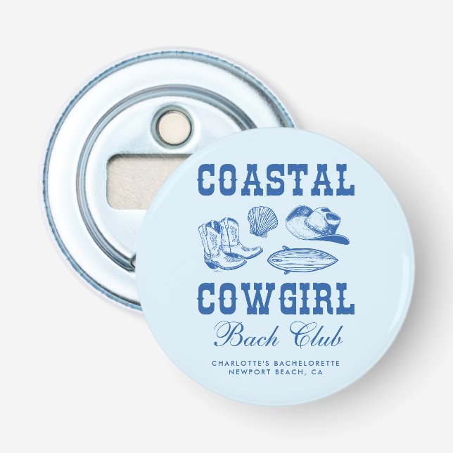 Coastal Cowgirl Bachelorette Helg Flasköppnare (Framsidan)