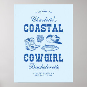 Coastal Cowgirl Bachelorette Helg Poster