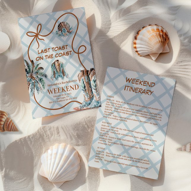 Coastal Cowgirl Bachelorette Inbjudningar (Skapare uppladdad)