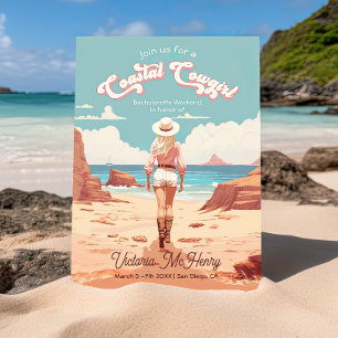 Coastal Cowgirl Bachelorette Party Inbjudningar
