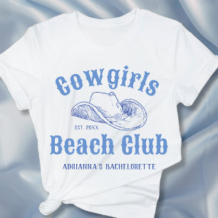 Coastal Cowgirl Beach Klubb Bachelorette Anpassnin T Shirt