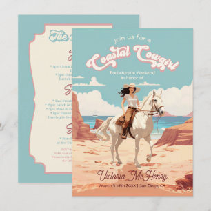 Coastal Cowgirl Horse Bachelorette Party Inbjudningar