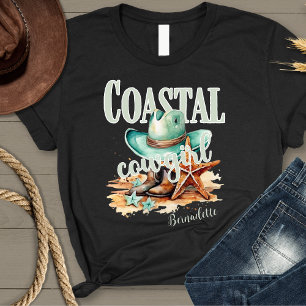 Coastal Cowgirl med Personalize Namn T Shirt