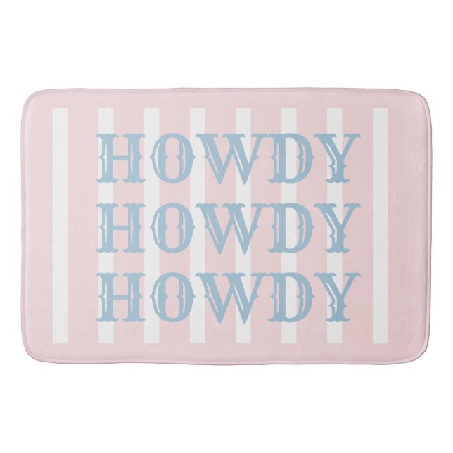 Coastal Cowgirl Rosa Rand Howdy Badrumsmatta (Framsidan)