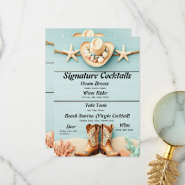 Coastal Cowgirl Thmet Pub Menu Tack Kort