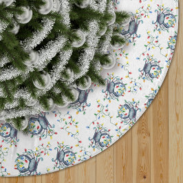 Coastal Crab Christmas Lights Julgransmatta Borstad Polyester