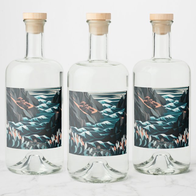 Coastal Energy Spritflaskor Etikett (Flaskor)