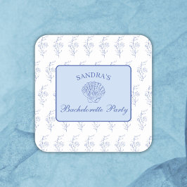 Coastal Grandma Strand Möhippa Sällskap Fyrkantigt Klistermärke