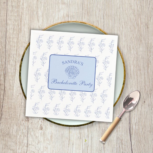 Coastal Grandma Strand Möhippe Helg Pappersservett (Coastal Grandma Beach Bach Bachelorette Weekend Napkins)